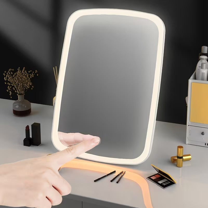 Portable LED Makeup Mirror with Touch Control