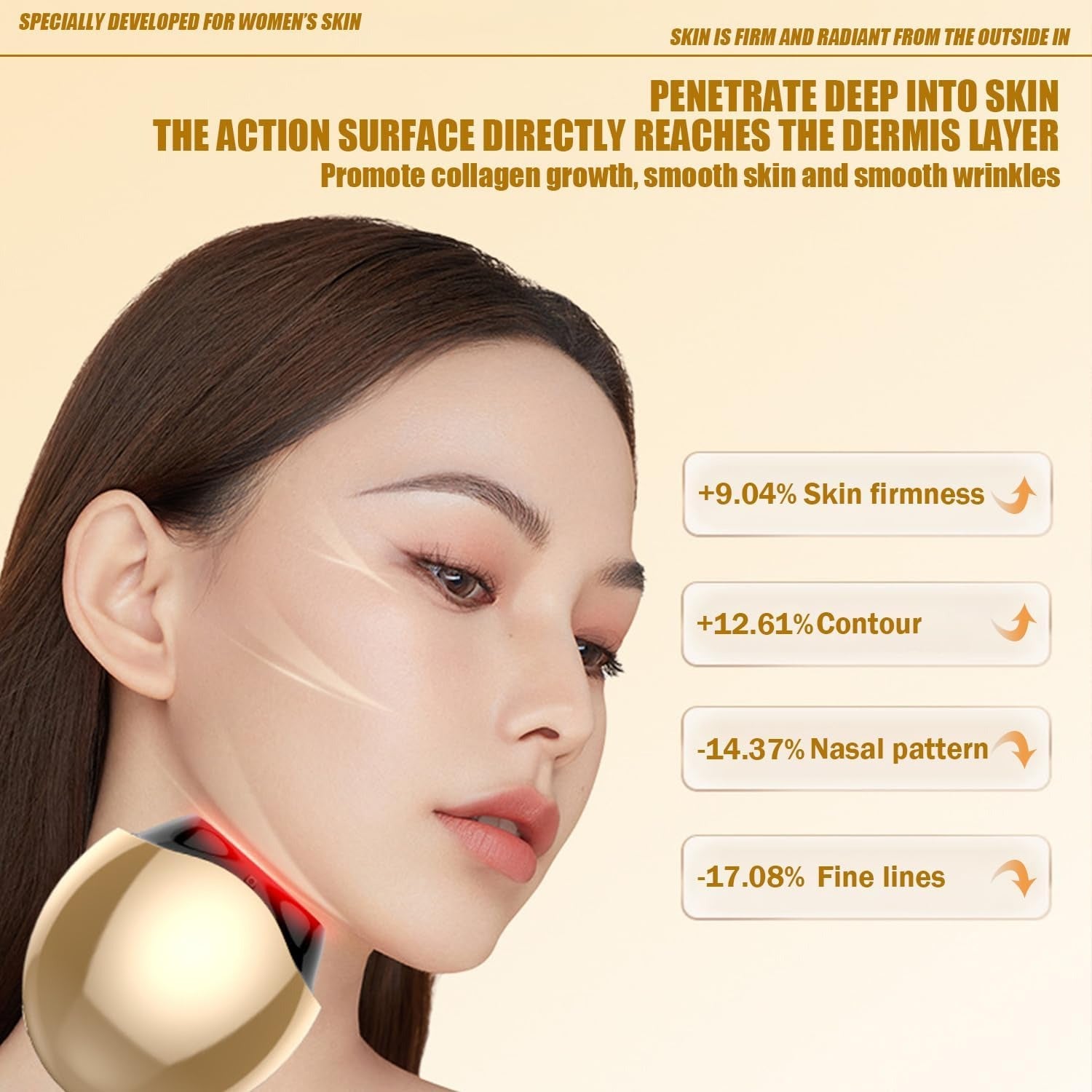 Electric collagen beauty device, colored light massage device