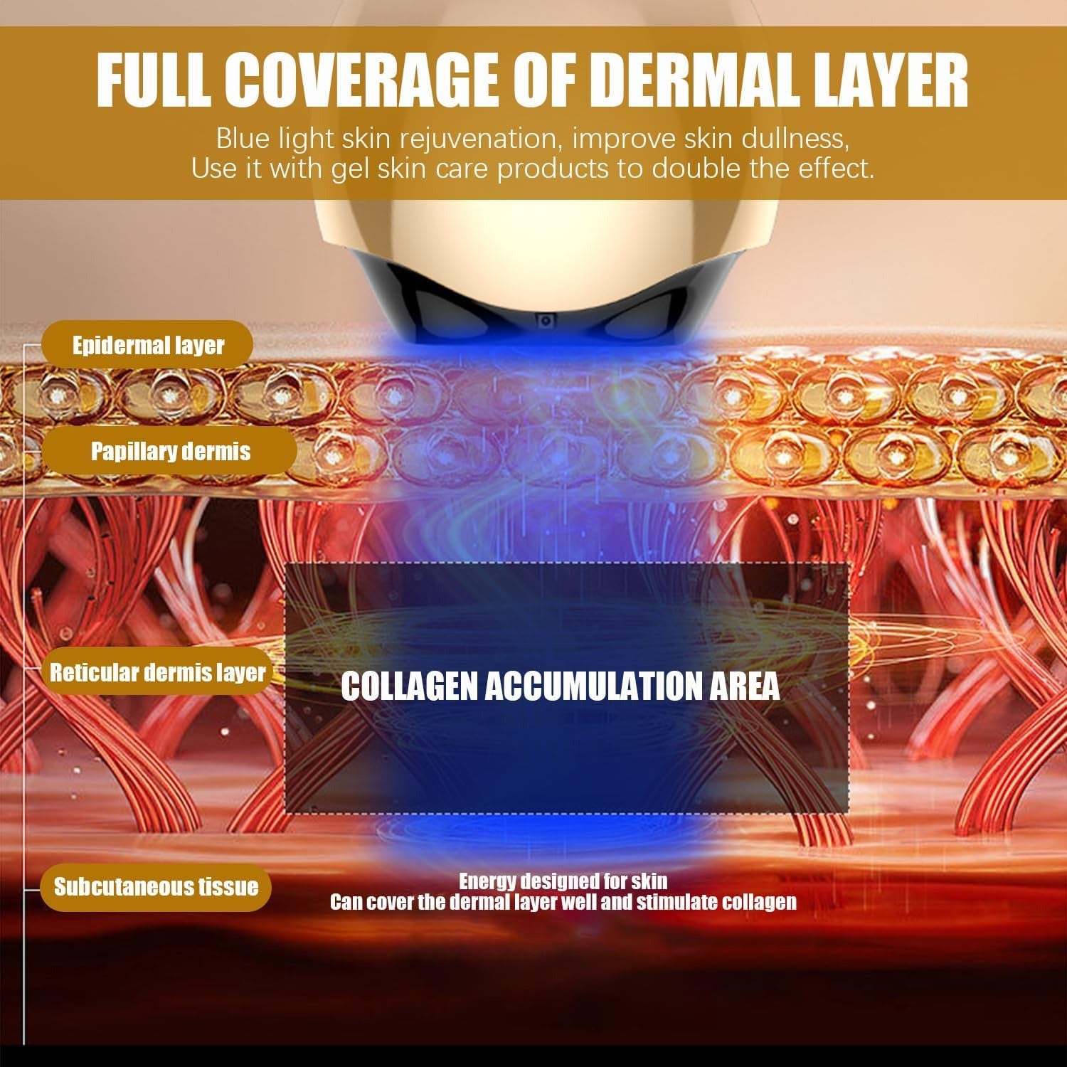 Electric collagen beauty device, colored light massage device